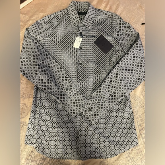 Prada Mens Camicia Cotton Shirt Sz 16.5/L - Picture 4 of 12